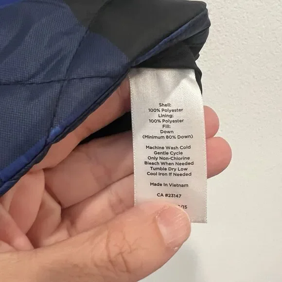 Talbots Ladies Down Blend Royal Blue /Black Size Medium Vest Preppy Fall Gingham - Picture 4 of 7